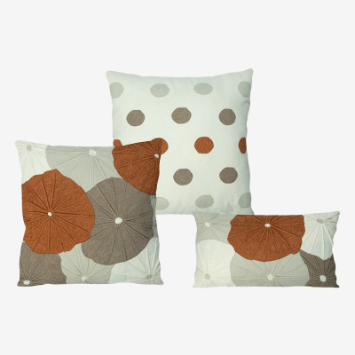 24811 - 2378  - Trio Promocional Arraial - Marfim | Terracota Capa (sem enchimento)